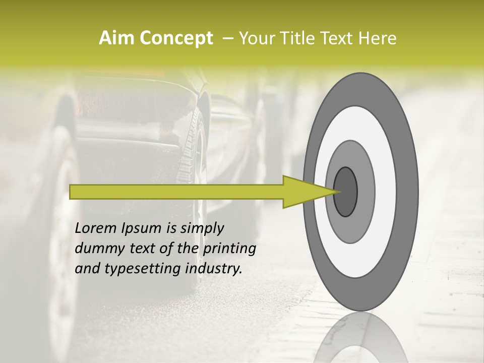 A Row Of Parked Cars On A City Street PowerPoint Template