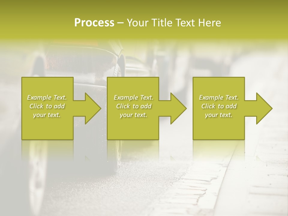 A Row Of Parked Cars On A City Street PowerPoint Template