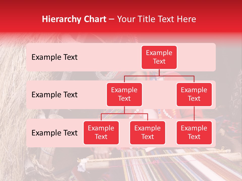 A Woman In A Red Dress Is Weaving A Piece Of Fabric PowerPoint Template