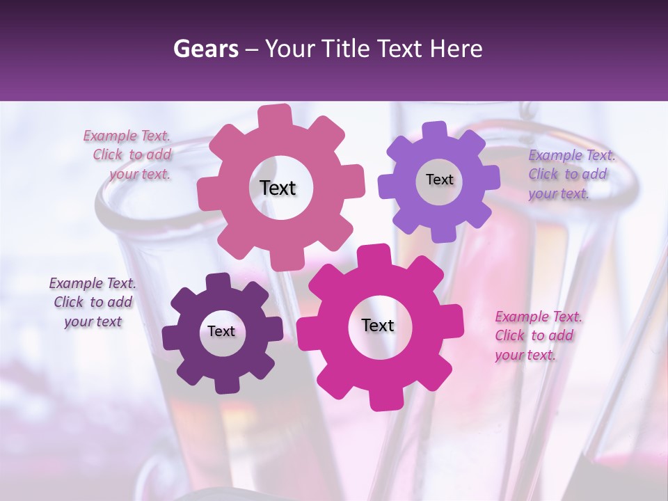 A Group Of Test Tubes Filled With Liquid PowerPoint Template