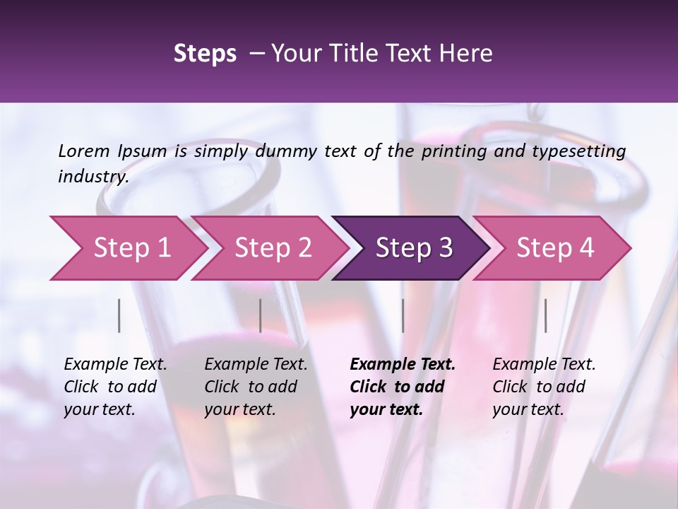 A Group Of Test Tubes Filled With Liquid PowerPoint Template