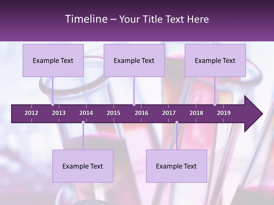 A Group Of Test Tubes Filled With Liquid PowerPoint Template