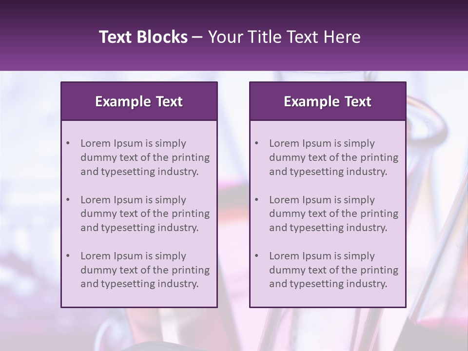 A Group Of Test Tubes Filled With Liquid PowerPoint Template