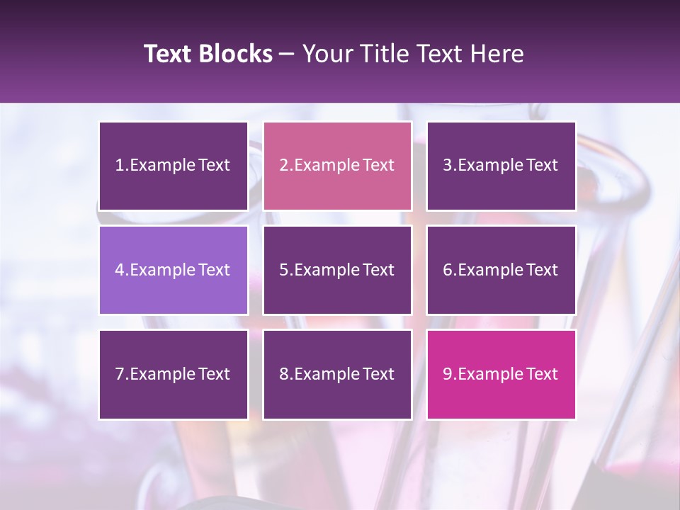 A Group Of Test Tubes Filled With Liquid PowerPoint Template