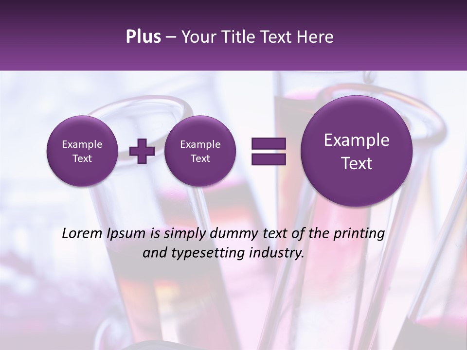 A Group Of Test Tubes Filled With Liquid PowerPoint Template