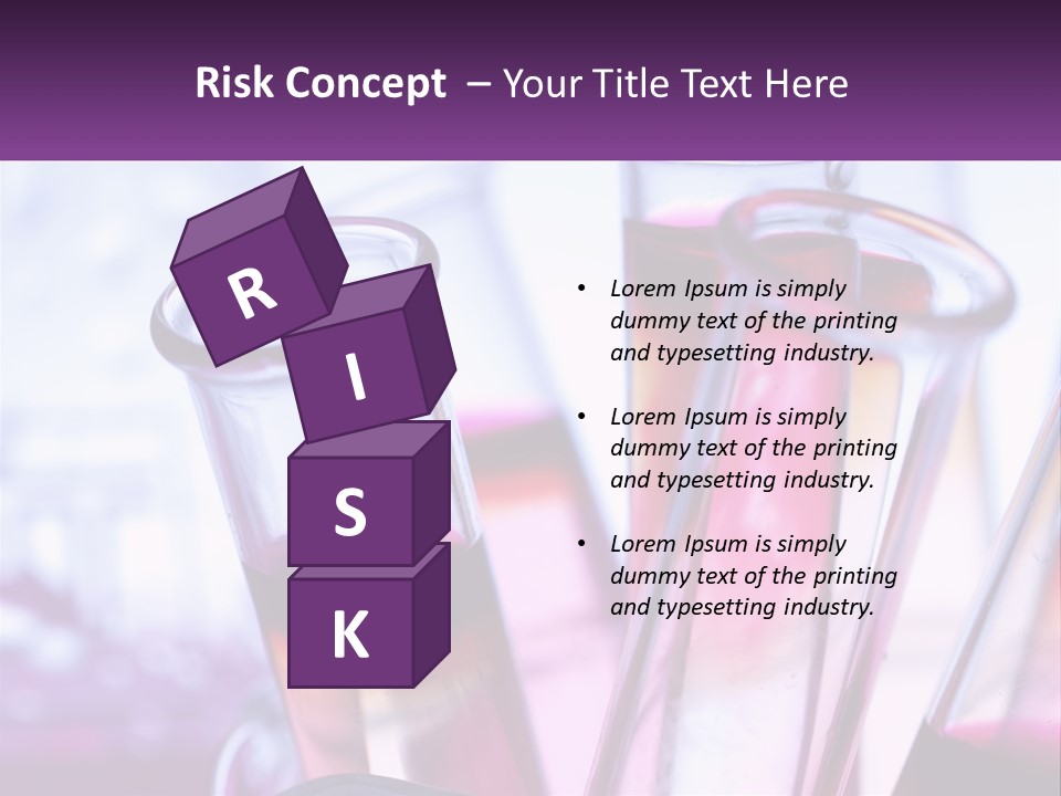 A Group Of Test Tubes Filled With Liquid PowerPoint Template