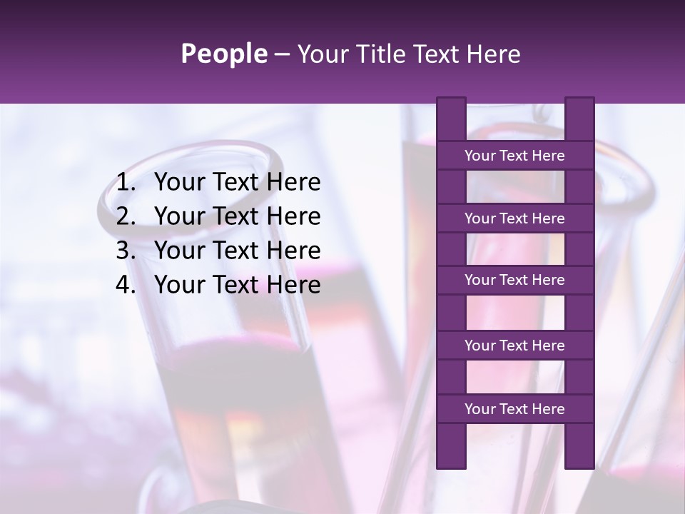 A Group Of Test Tubes Filled With Liquid PowerPoint Template