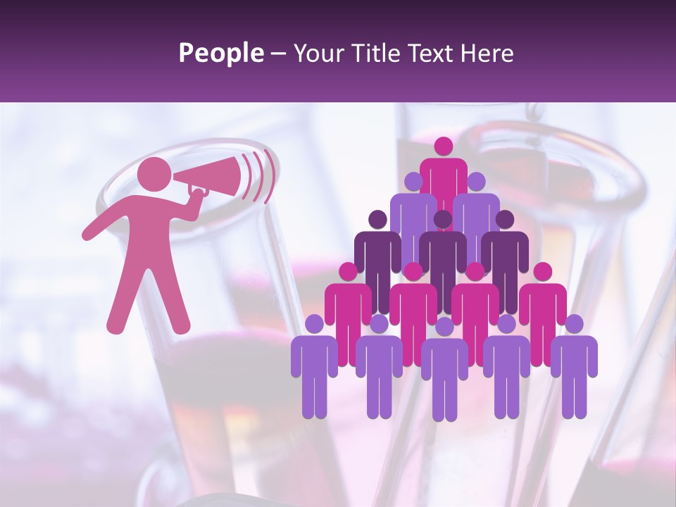 A Group Of Test Tubes Filled With Liquid PowerPoint Template