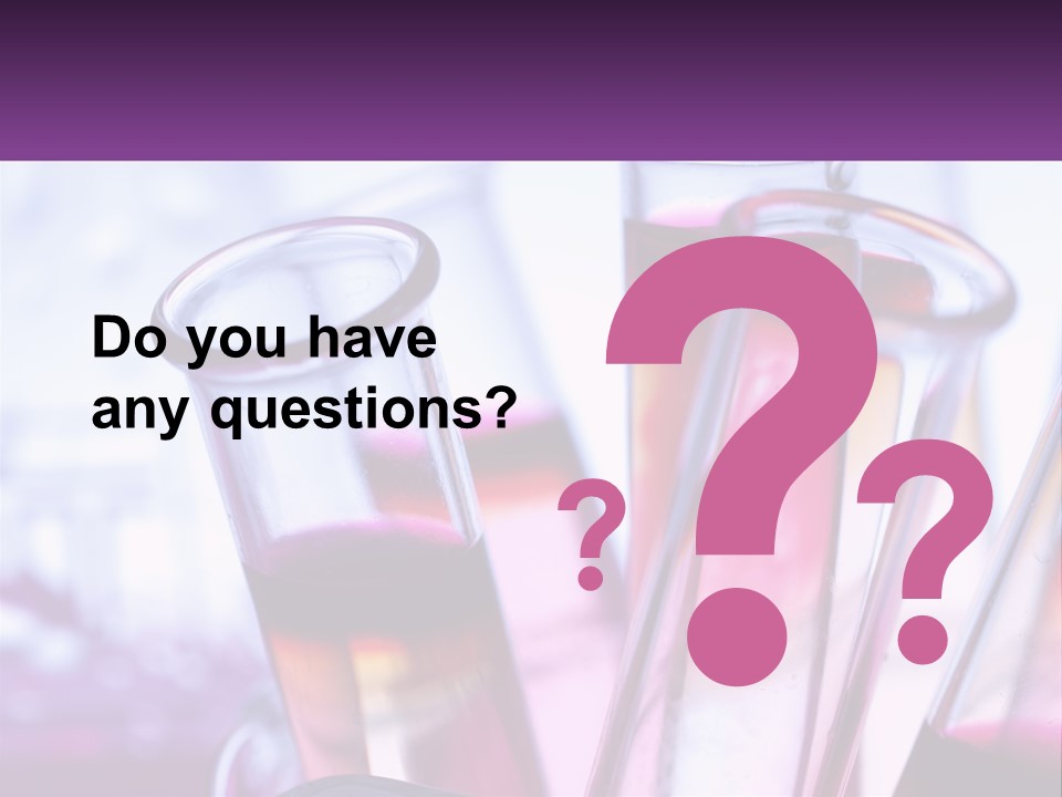 A Group Of Test Tubes Filled With Liquid PowerPoint Template