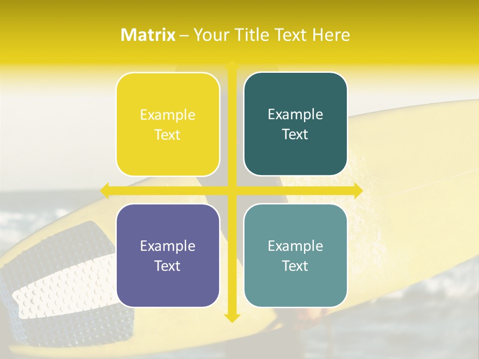 A Woman In A Wet Suit Holding A Yellow Surfboard PowerPoint Template