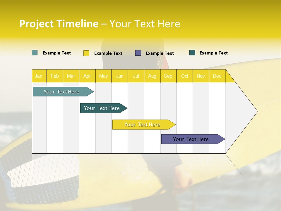 A Woman In A Wet Suit Holding A Yellow Surfboard PowerPoint Template