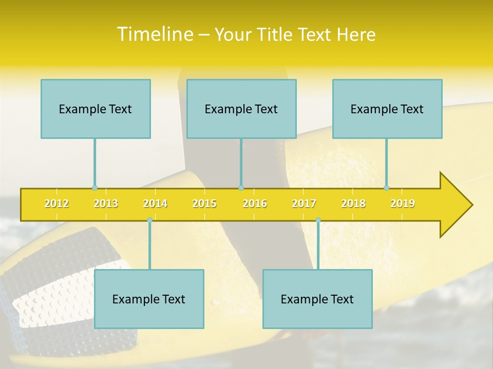A Woman In A Wet Suit Holding A Yellow Surfboard PowerPoint Template