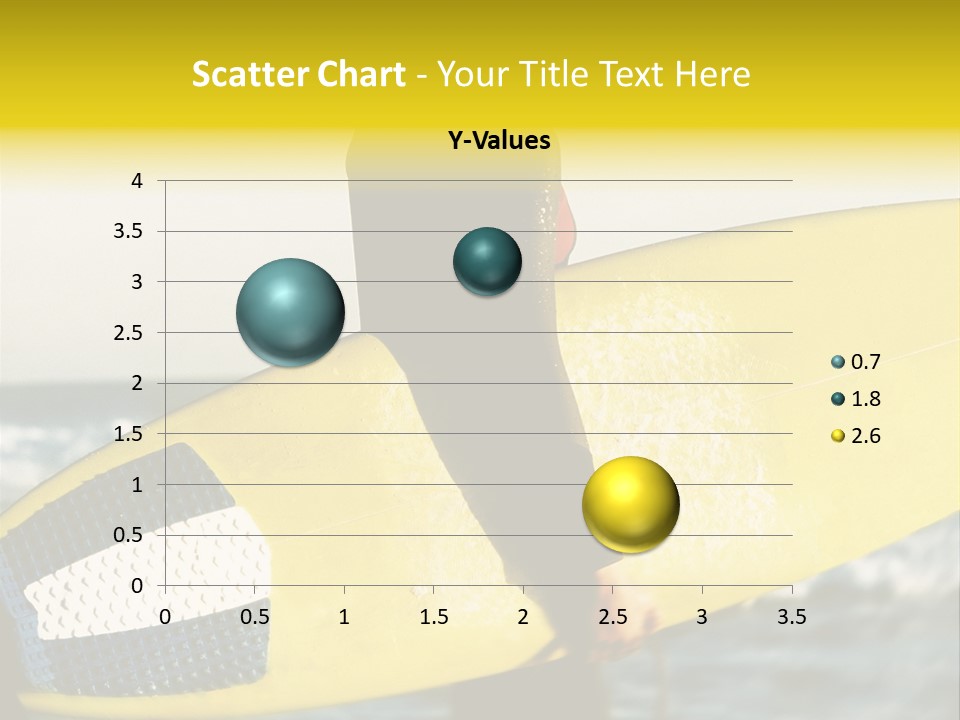 A Woman In A Wet Suit Holding A Yellow Surfboard PowerPoint Template