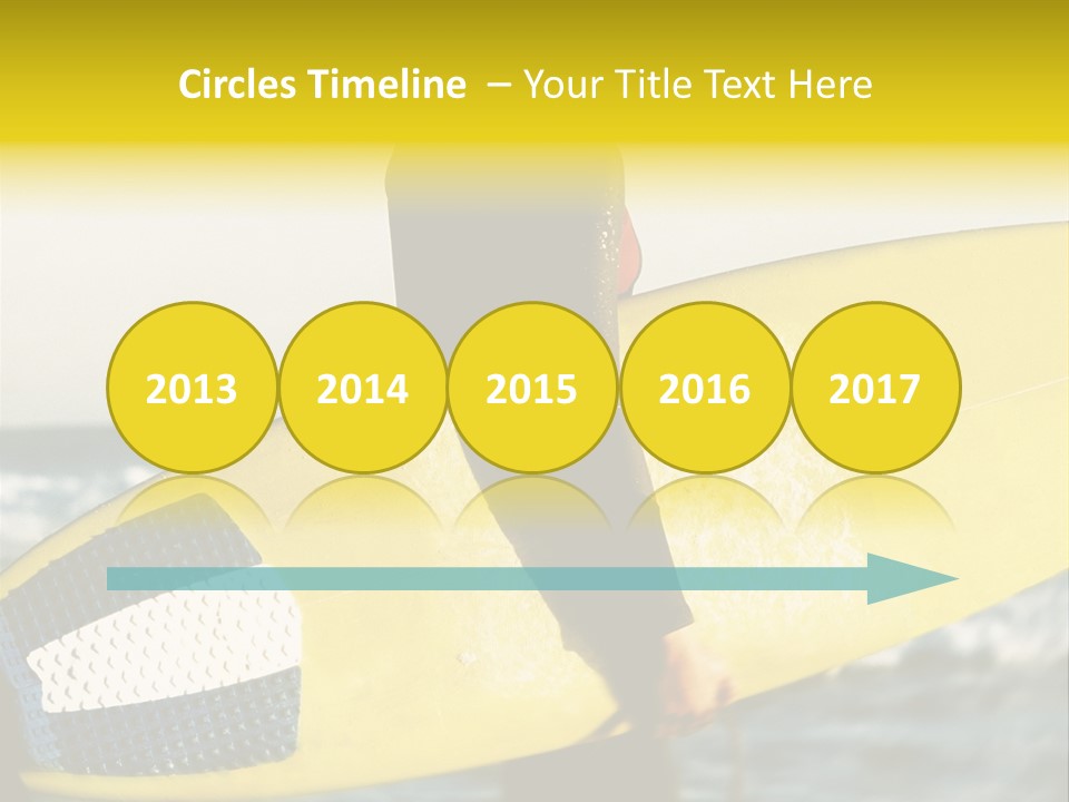 A Woman In A Wet Suit Holding A Yellow Surfboard PowerPoint Template