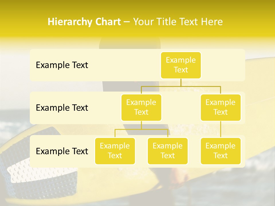 A Woman In A Wet Suit Holding A Yellow Surfboard PowerPoint Template