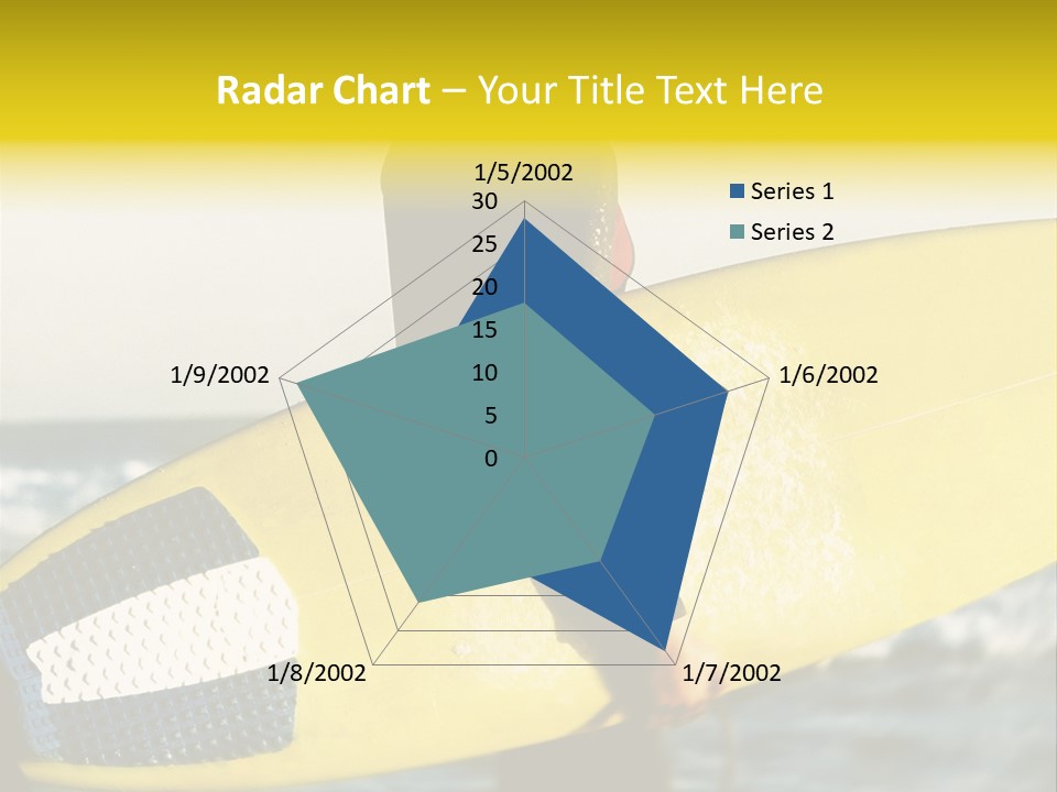 A Woman In A Wet Suit Holding A Yellow Surfboard PowerPoint Template