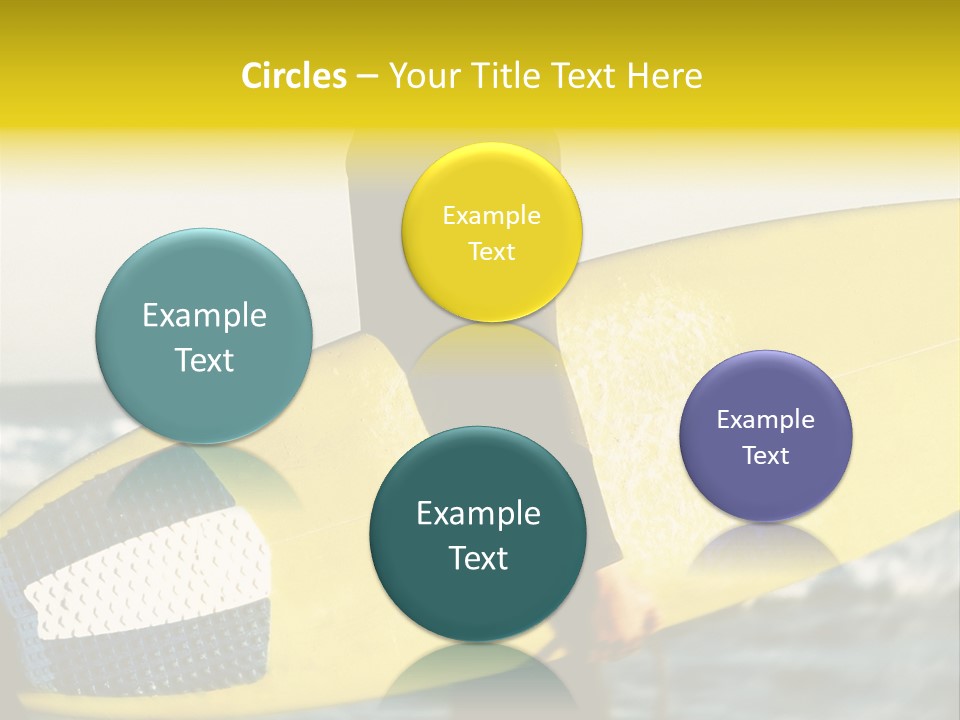 A Woman In A Wet Suit Holding A Yellow Surfboard PowerPoint Template