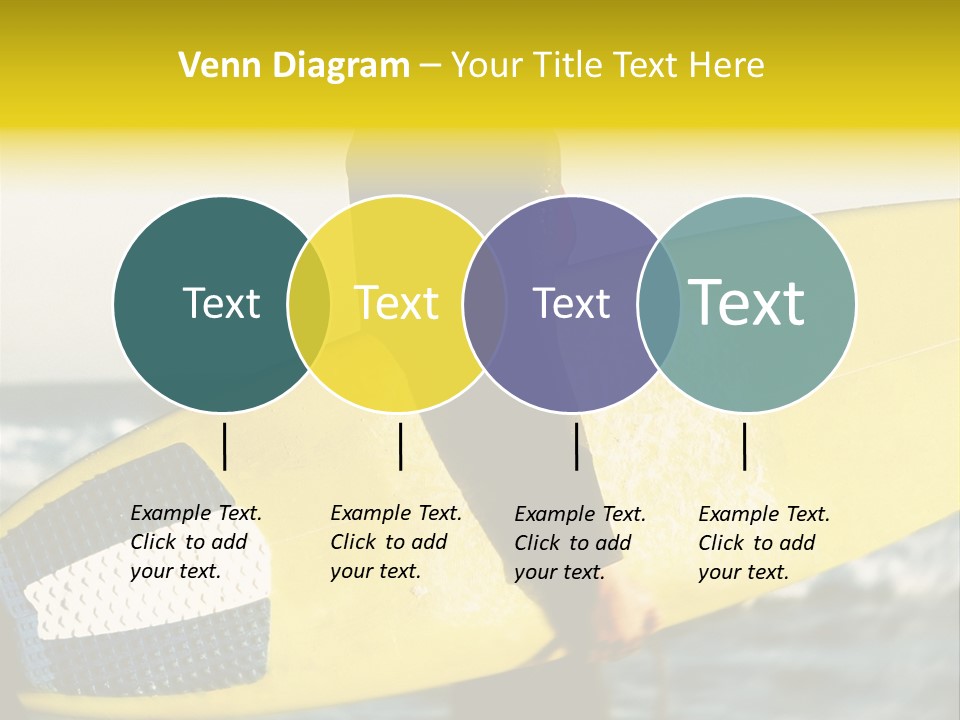 A Woman In A Wet Suit Holding A Yellow Surfboard PowerPoint Template