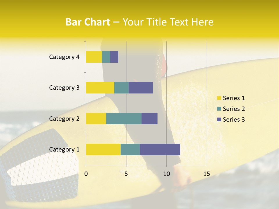 A Woman In A Wet Suit Holding A Yellow Surfboard PowerPoint Template
