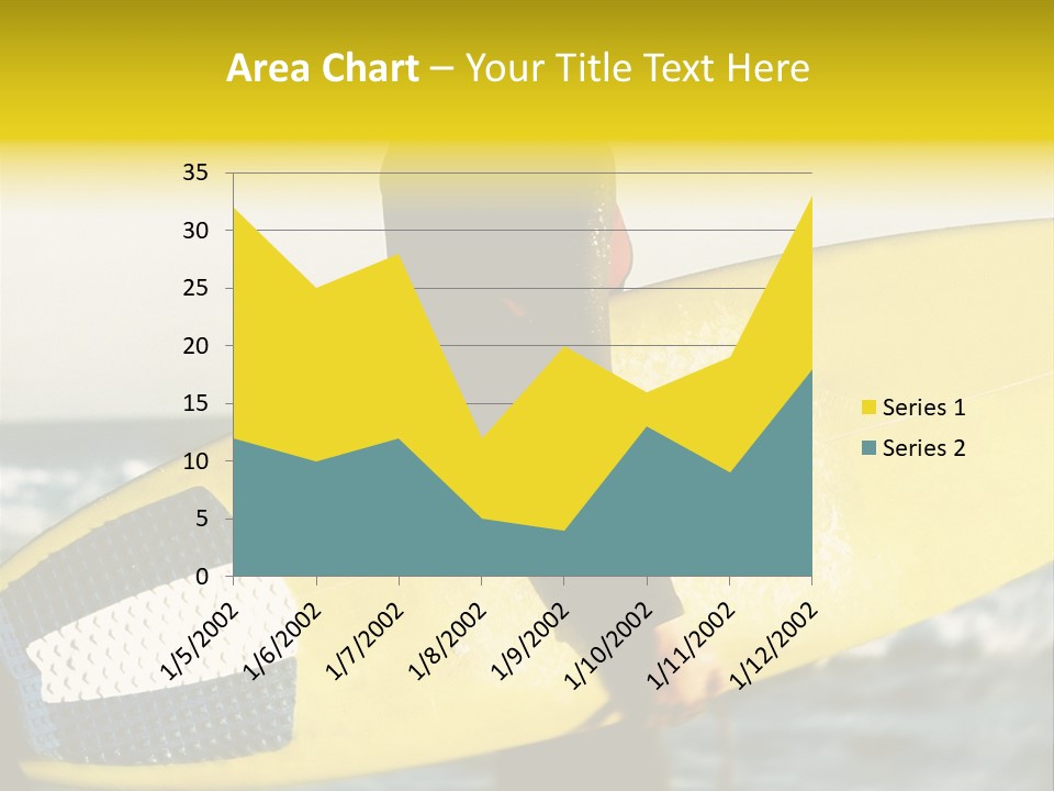 A Woman In A Wet Suit Holding A Yellow Surfboard PowerPoint Template