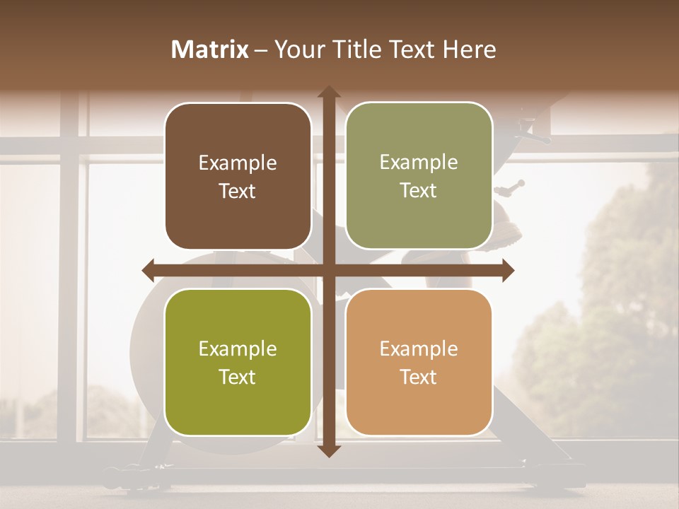 A Woman Riding A Stationary Bike In A Gym PowerPoint Template