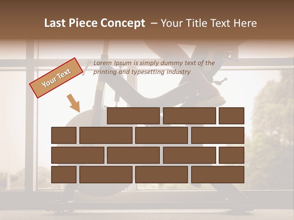 A Woman Riding A Stationary Bike In A Gym PowerPoint Template