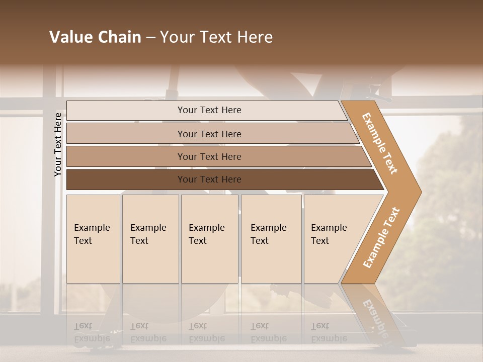 A Woman Riding A Stationary Bike In A Gym PowerPoint Template