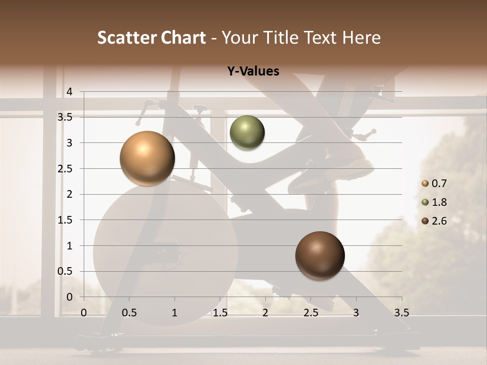 A Woman Riding A Stationary Bike In A Gym PowerPoint Template