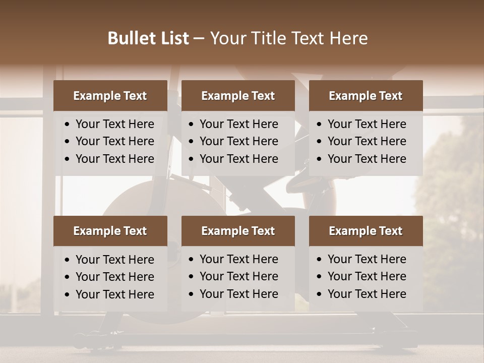 A Woman Riding A Stationary Bike In A Gym PowerPoint Template