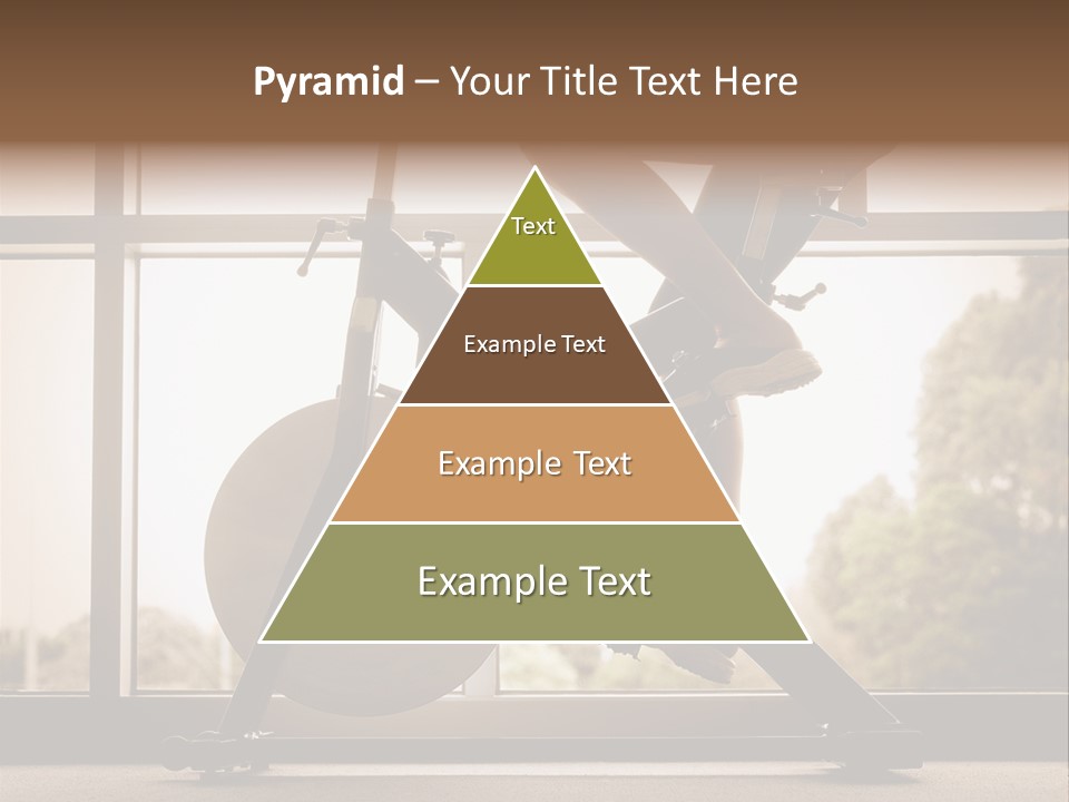 A Woman Riding A Stationary Bike In A Gym PowerPoint Template