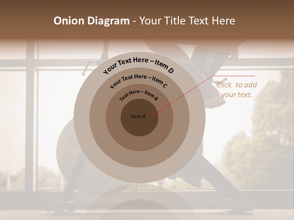 A Woman Riding A Stationary Bike In A Gym PowerPoint Template