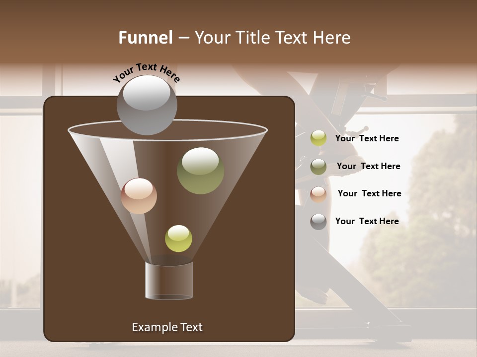 A Woman Riding A Stationary Bike In A Gym PowerPoint Template