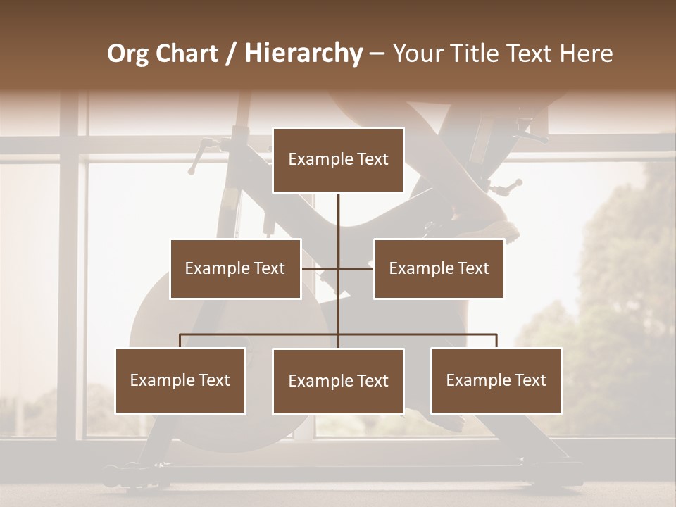 A Woman Riding A Stationary Bike In A Gym PowerPoint Template