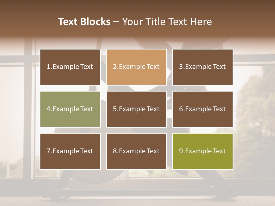 A Woman Riding A Stationary Bike In A Gym PowerPoint Template