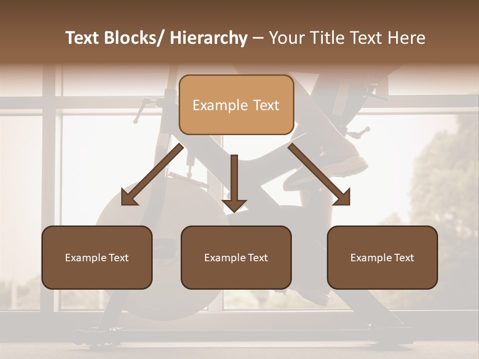 A Woman Riding A Stationary Bike In A Gym PowerPoint Template