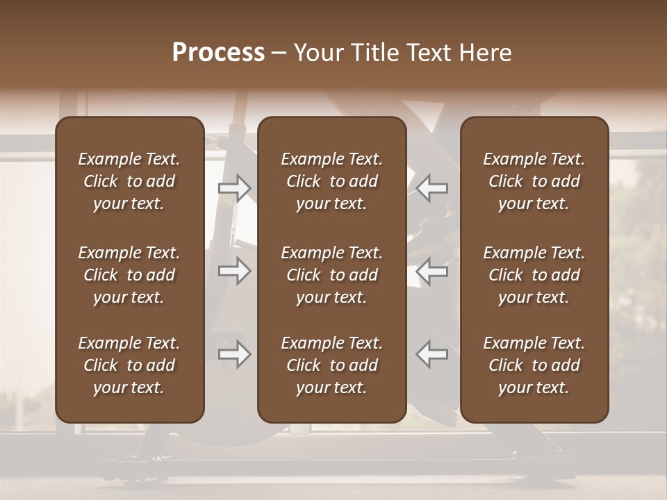 A Woman Riding A Stationary Bike In A Gym PowerPoint Template