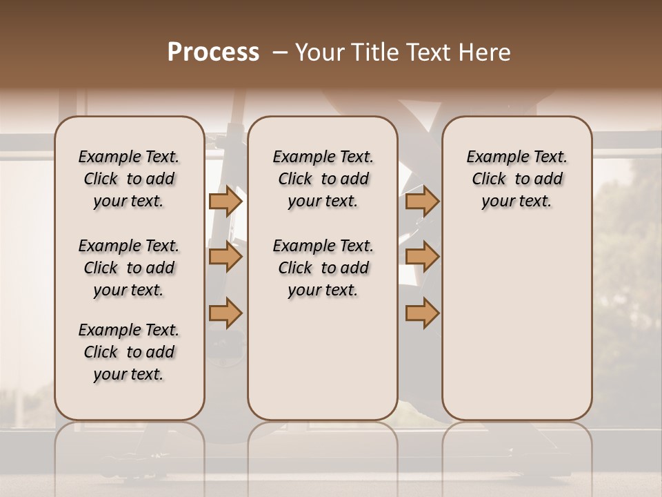 A Woman Riding A Stationary Bike In A Gym PowerPoint Template