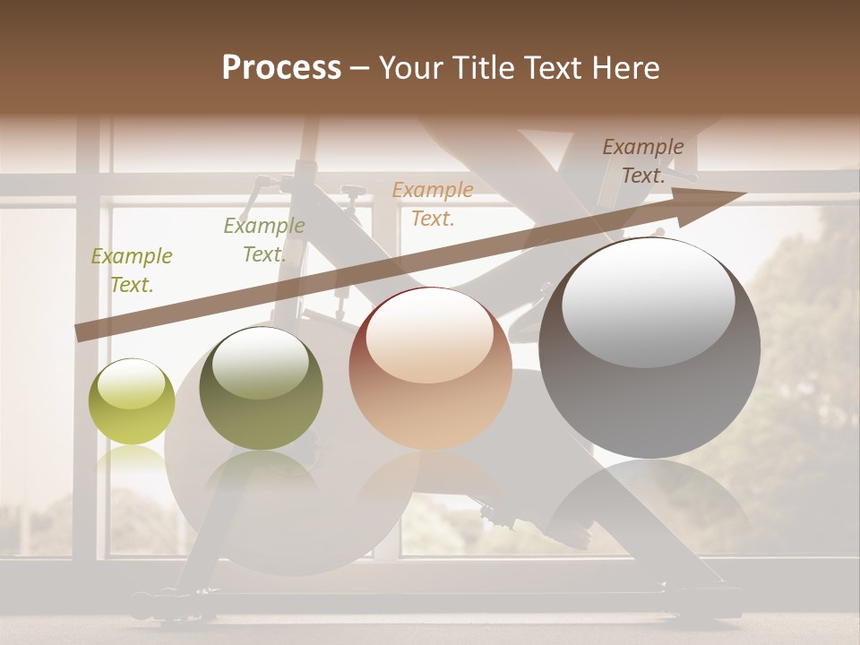 A Woman Riding A Stationary Bike In A Gym PowerPoint Template