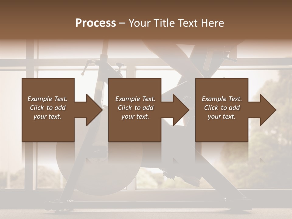 A Woman Riding A Stationary Bike In A Gym PowerPoint Template