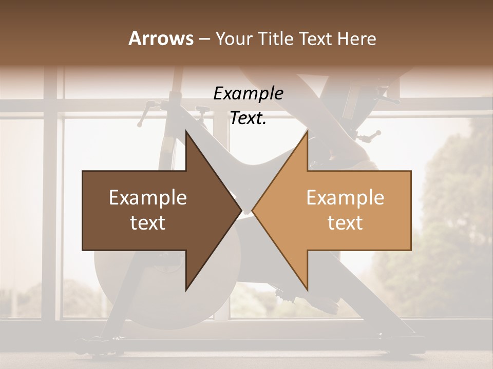 A Woman Riding A Stationary Bike In A Gym PowerPoint Template