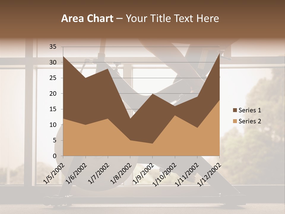 A Woman Riding A Stationary Bike In A Gym PowerPoint Template