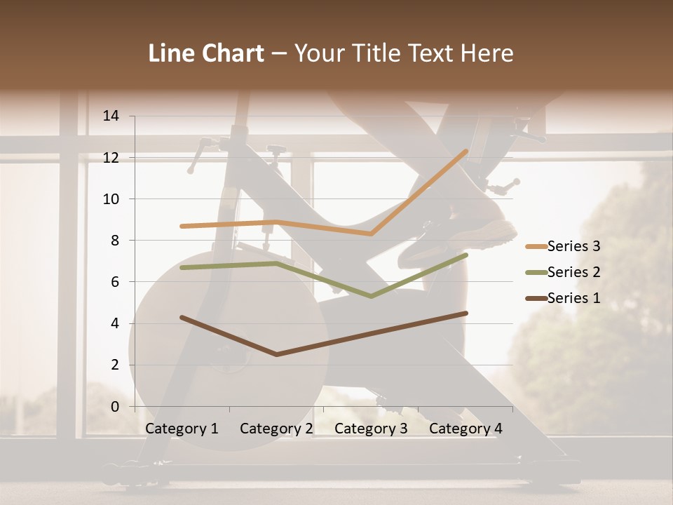 A Woman Riding A Stationary Bike In A Gym PowerPoint Template