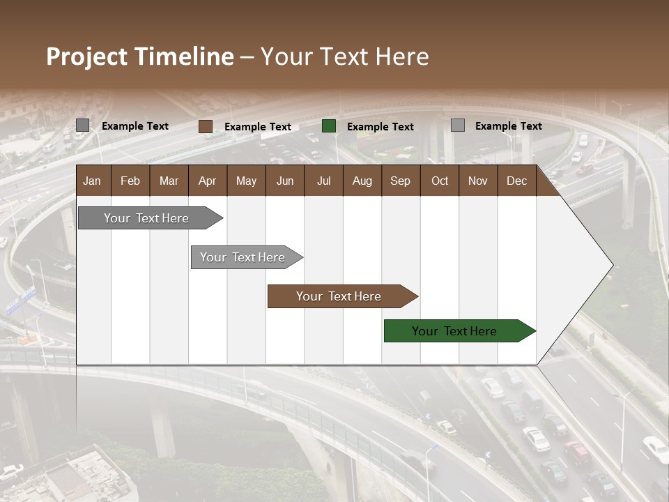 An Aerial View Of A Busy Highway Intersection PowerPoint Template