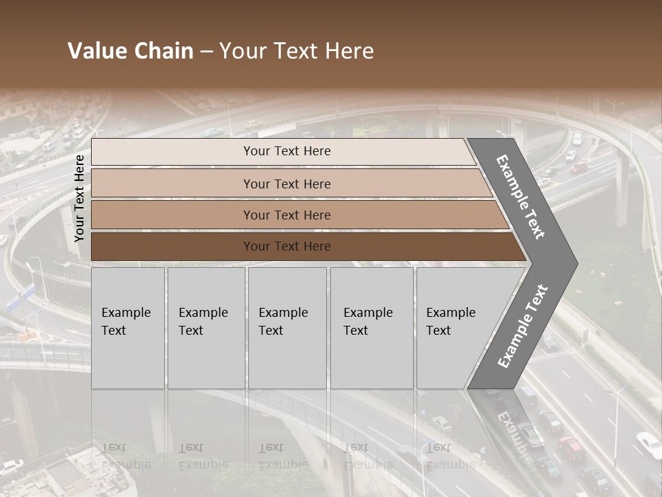 An Aerial View Of A Busy Highway Intersection PowerPoint Template
