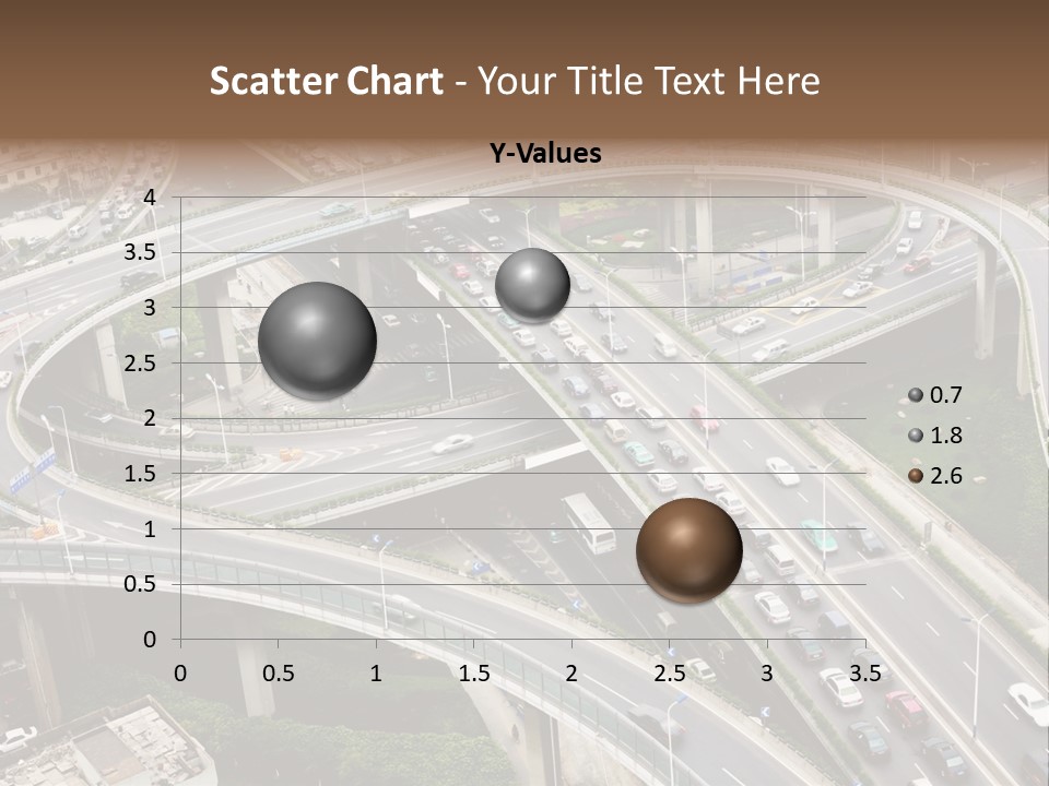 An Aerial View Of A Busy Highway Intersection PowerPoint Template