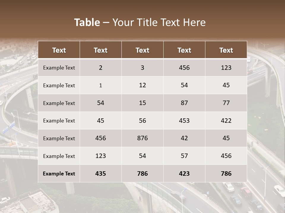 An Aerial View Of A Busy Highway Intersection PowerPoint Template