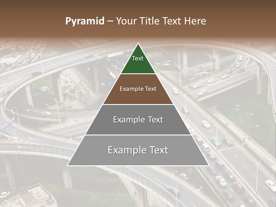 An Aerial View Of A Busy Highway Intersection PowerPoint Template