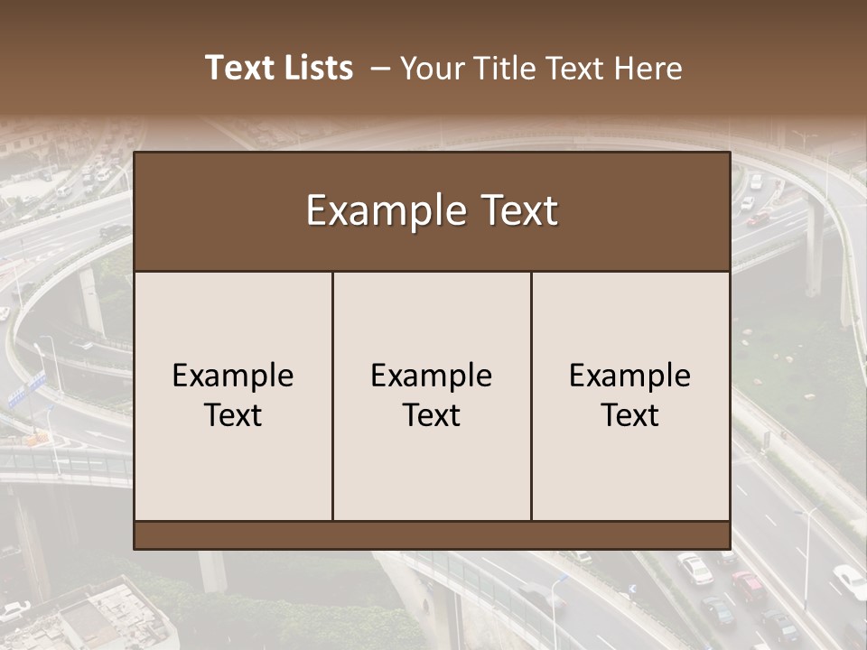 An Aerial View Of A Busy Highway Intersection PowerPoint Template