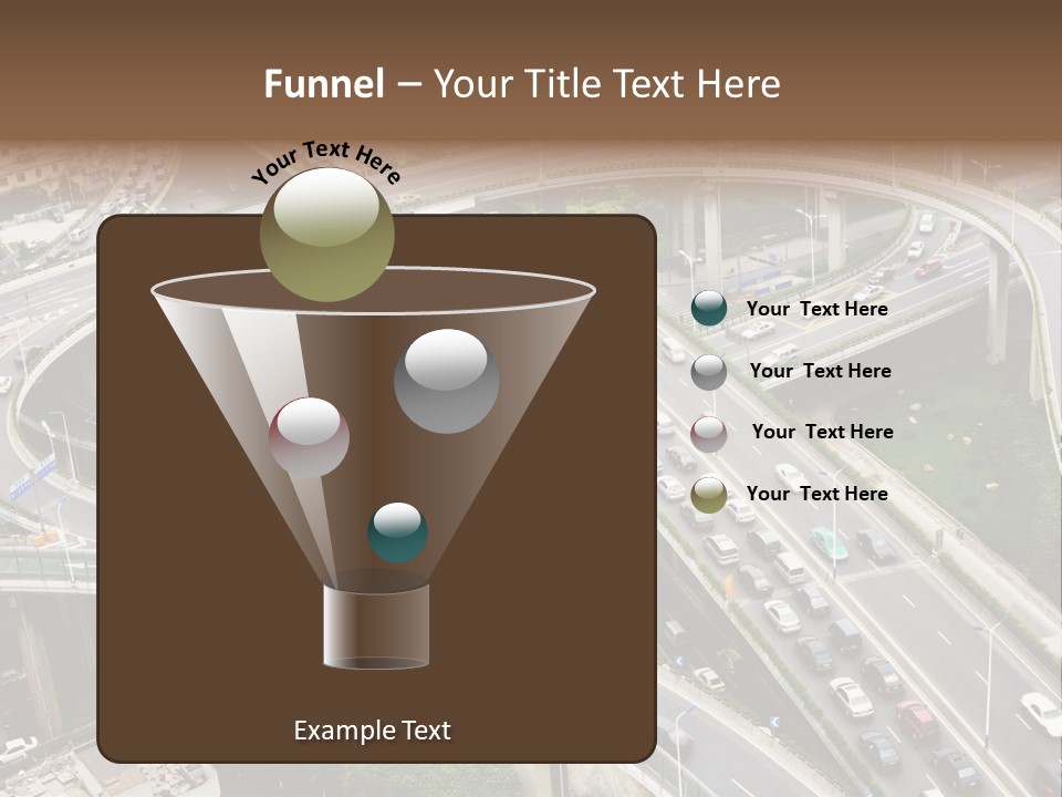 An Aerial View Of A Busy Highway Intersection PowerPoint Template