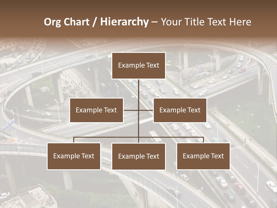 An Aerial View Of A Busy Highway Intersection PowerPoint Template